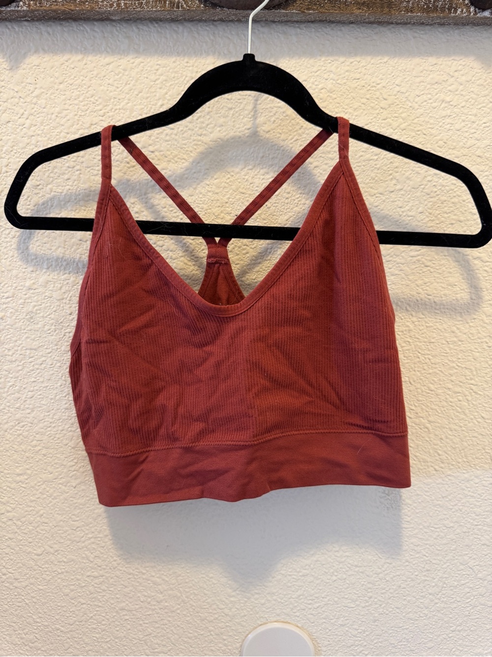 Maurices Ribbed Crisscross Bralette - Rustic Orange